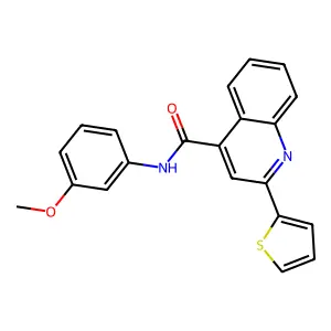 N-(3-methoxyphenyl)-2-(thiophen-2-yl)quinoline-4-carboxamide structure