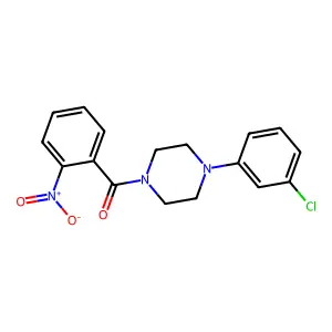 [4-(3-Chlorophenyl)piperazin-1-yl]-(2-nitrophenyl)methanone structure