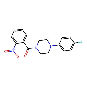[4-(4-Fluorophenyl)piperazin-1-yl]-(2-nitrophenyl)methanone structure