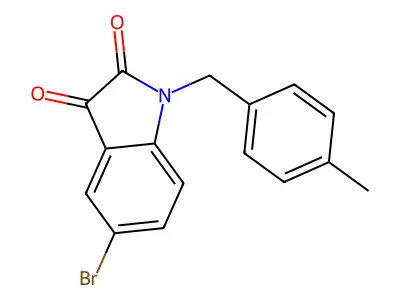 5-bromo-1-(4-methylbenzyl)-1H-indole-2,3-dione structure