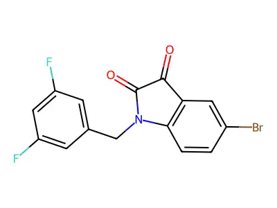 5-Bromo-1-[(3,5-difluorophenyl)methyl]-1H-indole-2,3-dione structure
