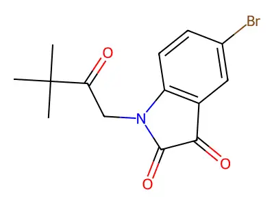 5-bromo-1-(3,3-dimethyl-2-oxobutyl)-1H-indole-2,3-dione structure