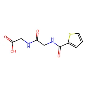 N-(thiophen-2-ylcarbonyl)glycylglycine structure