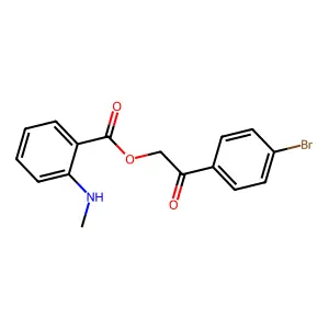 2-(4-Bromophenyl)-2-oxoethyl 2-(methylamino)benzoate structure