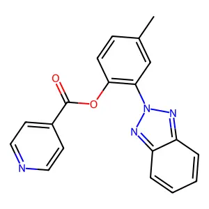 [2-(Benzotriazol-2-yl)-4-methylphenyl] pyridine-4-carboxylate structure