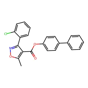 (4-Phenylphenyl) 3-(2-chlorophenyl)-5-methyl-1,2-oxazole-4-carboxylate structure