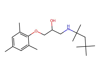 1-[(1,1,3,3-Tetramethylbutyl)amino]-3-(2,4,6-trimethylphenoxy)-2-propanol structure