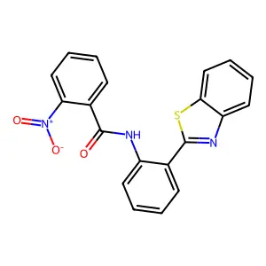 N-[2-(1,3-benzothiazol-2-yl)phenyl]-2-nitrobenzamide structure