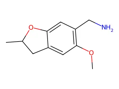 (5-Methoxy-2-methyl-2,3-dihydro-1-benzofuran-6-yl)methanamine structure