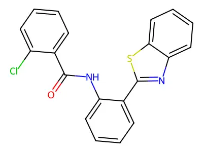 N-[2-(1,3-benzothiazol-2-yl)phenyl]-2-chlorobenzamide structure