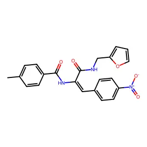 N-(1-{[(2-furylmethyl)amino]carbonyl}-2-{4-nitrophenyl}vinyl)-4-methylbenzamide structure