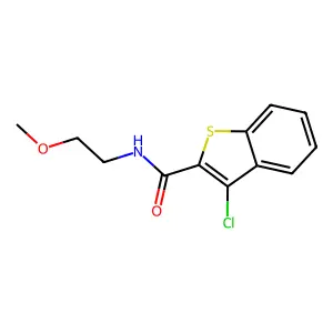 3-chloro-N-(2-methoxyethyl)-1-benzothiophene-2-carboxamide structure
