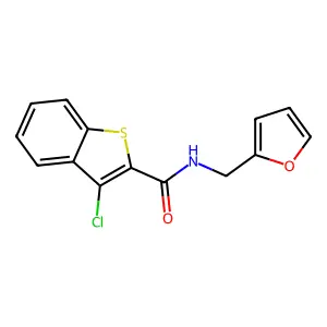 3-chloro-N-(furan-2-ylmethyl)-1-benzothiophene-2-carboxamide structure