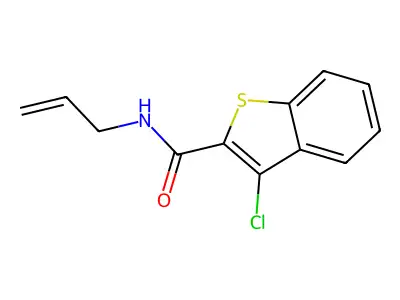N-allyl-3-chloro-1-benzothiophene-2-carboxamide structure