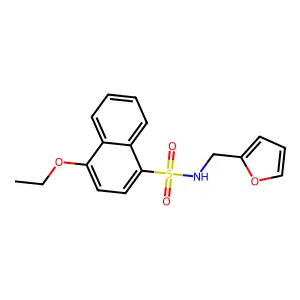 4-ethoxy-N-[(furan-2-yl)methyl]naphthalene-1-sulfonamide structure