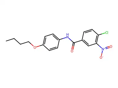 N-(4-butoxyphenyl)-4-chloro-3-nitrobenzamide structure