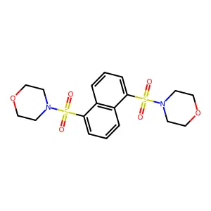 4-{[5-(Morpholin-4-ylsulfonyl)naphthyl]sulfonyl}morpholine structure