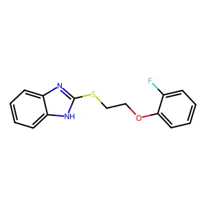 2-{[2-(2-fluorophenoxy)ethyl]sulfanyl}-1H-benzimidazole structure