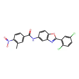 N-[2-(2,5-Dichloro-phenyl)-benzooxazol-5-yl]-3-methyl-4-nitro-benzamide structure