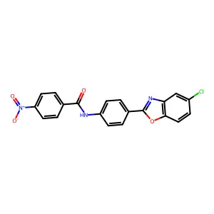 N-[4-(5-chloro-1,3-benzoxazol-2-yl)phenyl]-4-nitrobenzamide structure