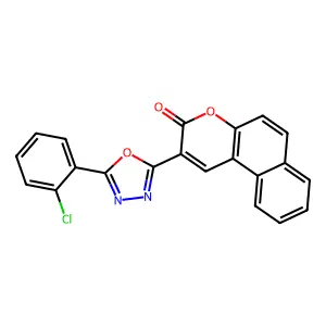 2-[5-(2-Chlorophenyl)-1,3,4-oxadiazol-2-yl]benzo[f]chromen-3-one structure