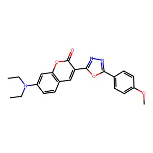 7-(diethylamino)-3-[5-(4-methoxyphenyl)-1,3,4-oxadiazol-2-yl]-2H-chromen-2-one structure