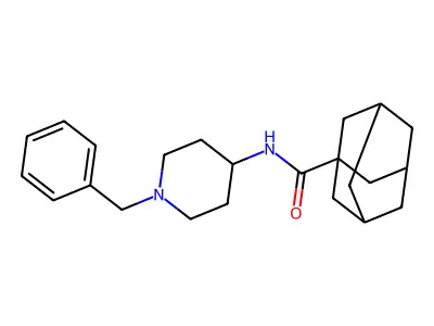 N-(1-benzylpiperidin-4-yl)adamantane-1-carboxamide structure