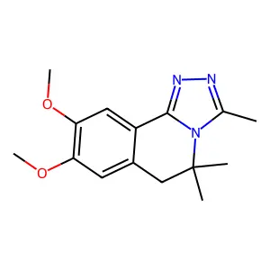 8,9-dimethoxy-3,5,5-trimethyl-6H-[1,2,4]triazolo[3,4-a]isoquinoline structure