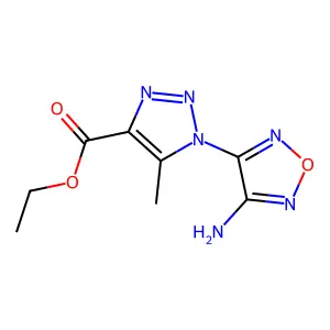 ethyl 1-(4-amino-1,2,5-oxadiazol-3-yl)-5-methyl-1H-1,2,3-triazole-4-carboxylate structure