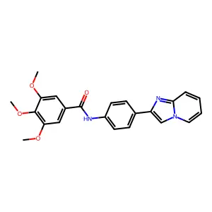 N-(4-imidazo[1,2-a]pyridin-2-ylphenyl)-3,4,5-trimethoxybenzamide structure