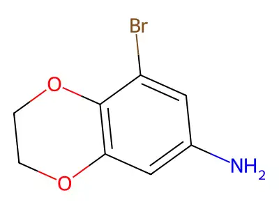 8-Bromo-2,3-dihydro-1,4-benzodioxin-6-amine structure