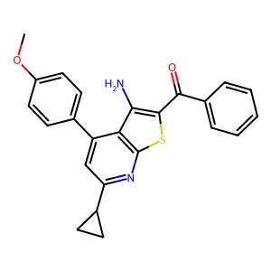 [3-amino-6-cyclopropyl-4-(4-methoxyphenyl)thieno[2,3-b]pyridin-2-yl](phenyl)methanone structure