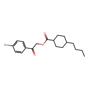 2-(4-Bromophenyl)-2-oxoethyl 4-butylcyclohexanecarboxylate structure