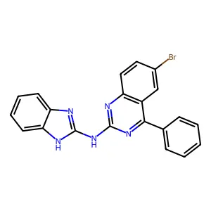 N-(1H-benzimidazol-2-yl)-6-bromo-4-phenylquinazolin-2-amine structure