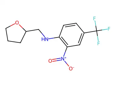 2-nitro-N-(oxolan-2-ylmethyl)-4-(trifluoromethyl)aniline structure