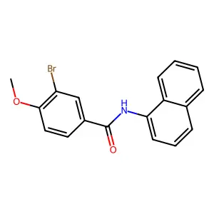 3-bromo-4-methoxy-N-(1-naphthyl)benzamide structure