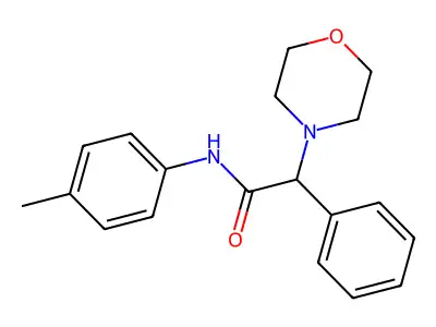 N-(4-methylphenyl)-2-(morpholin-4-yl)-2-phenylacetamide structure