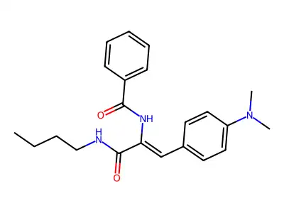 N-[1-[(Butylamino)carbonyl]-2-[4-(dimethylamino)phenyl]ethenyl]benzamide structure