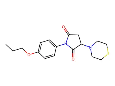 1-(4-Propoxyphenyl)-3-(thiomorpholin-4-yl)pyrrolidine-2,5-dione structure