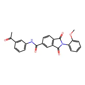 N-(3-acetylphenyl)-2-(2-methoxyphenyl)-1,3-dioxoisoindole-5-carboxamide structure