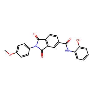 N-(2-hydroxyphenyl)-2-(4-methoxyphenyl)-1,3-dioxoisoindole-5-carboxamide structure