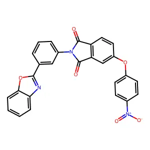 2-[3-(1,3-Benzoxazol-2-yl)phenyl]-5-(4-nitrophenoxy)isoindole-1,3-dione structure
