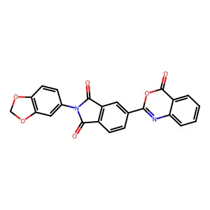 2-(1,3-Benzodioxol-5-yl)-5-(4-oxo-3,1-benzoxazin-2-yl)isoindole-1,3-dione structure