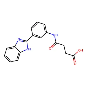 4-[3-(1H-benzimidazol-2-yl)anilino]-4-oxobutanoic acid structure