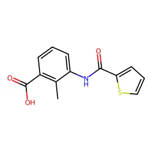 2-Methyl-3-[(thiophen-2-ylcarbonyl)amino]benzoic acid structure