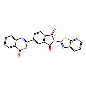 2-(1,3-Benzothiazol-2-yl)-5-(4-oxo-3,1-benzoxazin-2-yl)isoindole-1,3-dione structure