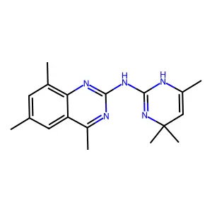 4,6,8-trimethyl-N-(4,4,6-trimethyl-1,4-dihydropyrimidin-2-yl)quinazolin-2-amine structure