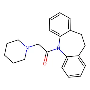 1-(5,6-Dihydrobenzo[b][1]benzazepin-11-yl)-2-piperidin-1-ylethanone structure