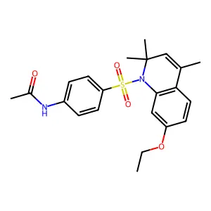 N-[4-(7-ethoxy-2,2,4-trimethylquinolin-1-yl)sulfonylphenyl]acetamide structure