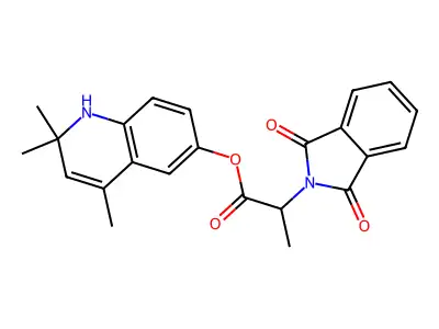 (2,2,4-trimethyl-1H-quinolin-6-yl) 2-(1,3-dioxoisoindol-2-yl)propanoate structure